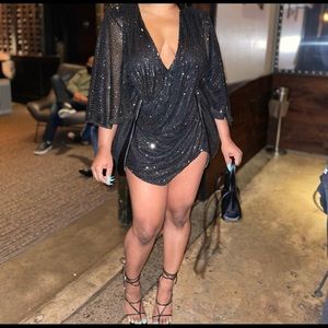 Ellae Lisque Black Sequin Dress (Birthday, Event, Special Occasion Dress)